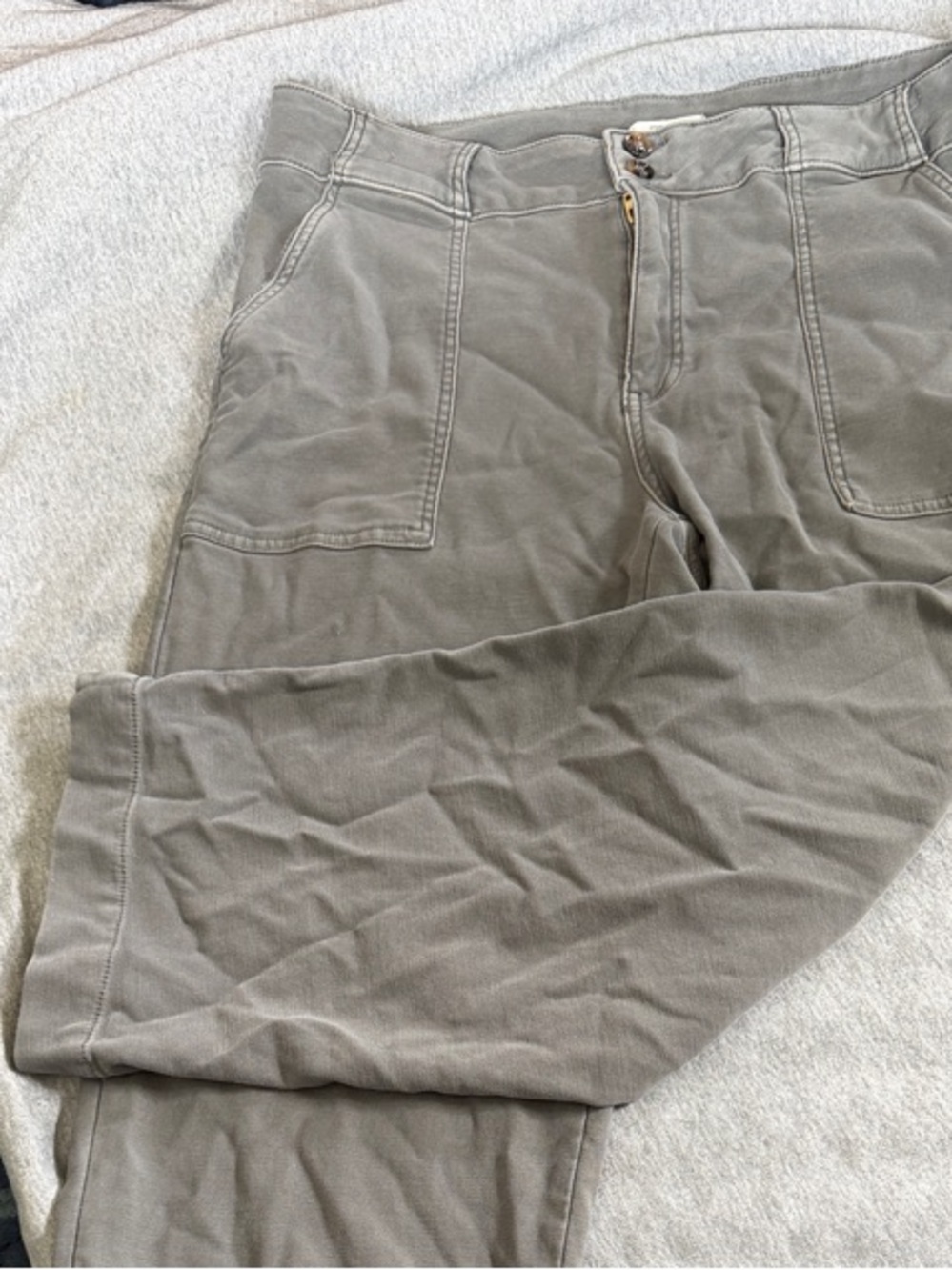 Maurices Olive-Grey Straight Leg Utility Pants